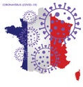 Coronavirus COVID 19 France map