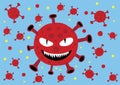 Vector illustration of Corona Virus or Covid-19 world pandemic