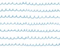 Nautical blue baby pattern. Sea wave. Kids illustraition background