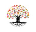 Heart tree, art image for decoration