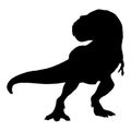 T-rex dinosaur -silhouette isolated on white background