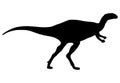 Dinosaur silhouette isolated on white background