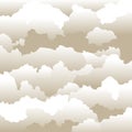 Awesome cloudy sky pattern vector