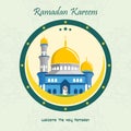 Ramadan Kareem with Mosque background