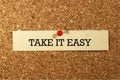 Take it easy on paper Royalty Free Stock Photo