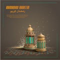 Set of Islamic greeting ramadan kareem card design background Royalty Free Stock Photo