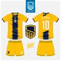 Soccer jersey or football kit mockup template design for sport club. Football t-shirt sport, shorts mock up. Soccer uniform.