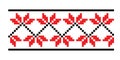 Traditional folk border seamless pattern