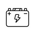 Car accumulator isolated icon, car battery Royalty Free Stock Photo