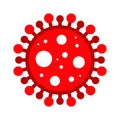 Wuhan Corona Virus, Covid-19, nCOV, MERS-CoV Novel Coronavirus Cell Stamp. Covid 19 Red Vector. Epidemic Warning Symbol or Sign Royalty Free Stock Photo