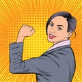 Business women hold fist Confident in yourself