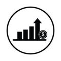 Business growing chart Royalty Free Stock Photo