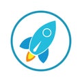 Rocket or space shuttle with astronaut Royalty Free Stock Photo