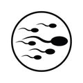 Sperm of human icon to pregnancy Royalty Free Stock Photo