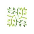 Nature Green Leaf Logo Design. Eco Natural Organic Vector Graphic Icon. Royalty Free Stock Photo