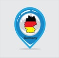 Point map icon is blue German country