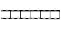 Black film strip icon in isolate on a white background. Royalty Free Stock Photo