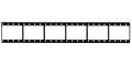 Black film strip icon in isolate on a white background. Royalty Free Stock Photo