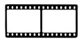 Black film strip icon in isolate on a white background. Royalty Free Stock Photo