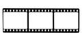 Black film strip icon in isolate on a white background. Royalty Free Stock Photo