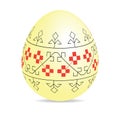 Decorative easter egg with romanian traditional motif Royalty Free Stock Photo