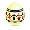 Decorative easter egg with romanian traditional motif Royalty Free Stock Photo