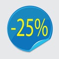 Sticker icon up to 25% discount Royalty Free Stock Photo