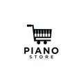 Sound studio logo Design Template . Piano store logo Icon. Music Store logo designs template . Piano House logo symbol