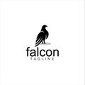 Falcon Logo silhouette Design Vector Stock . Design Eagle Bird Logo Template vector icon