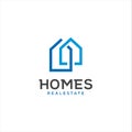 Simple Real Estate Logo Line Design Template . Home Logo Linear Template . House Logo Line Icon