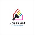 Home paint logo Colorful Design vector . House paint logo design . Home Real Estate painting service Logo vector icon . constructi