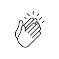 Clapping hand icon vector design trendy