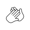 Clapping hand icon vector design trendy