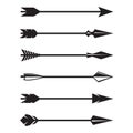 Black Arrow Symbols. Vector Illustration