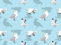 Seagull Flying Cartoon Seamless Background Wallpaper-01 Royalty Free Stock Photo