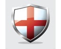 England country flag shield icon Royalty Free Stock Photo