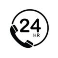 Twenty four hour service sign Royalty Free Stock Photo