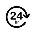 Twenty four hour service sign Royalty Free Stock Photo
