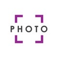 Creative photo square logo design, vector Royalty Free Stock Photo
