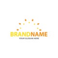 Creative sun logo design, vector Royalty Free Stock Photo