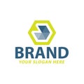 Creative hexagonal element logo design, vector