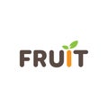 Fresh and creative fruit logo design, vector Royalty Free Stock Photo