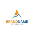 Creative and natural mountain logo design, vector