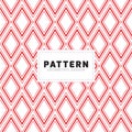 Red Color Geometric Square with Thin and Bold Lines Seamless Pattern Vector Design Royalty Free Stock Photo