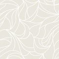 Vector organic pattern. Seamless texture of plants drawn lines. Stylish leaves light grey background.