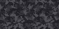 Black camouflage pattern , seamless vector background. camo, repeat print. Royalty Free Stock Photo