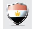 Egyptian state flag shield icon Royalty Free Stock Photo