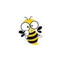 Bee illustration logo