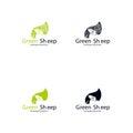 Green sheep abstrak logo design