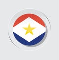 Circle of saba country flag vector illustration Royalty Free Stock Photo